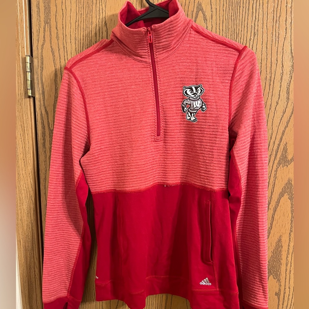 Adidas Wisconsin Badgers Quarterzip | Size Small